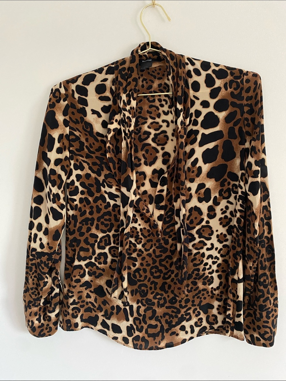 Smyth Silk Tiè Bow Leopard Blouse